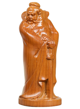 实木雕刻人物工艺品客厅钟馗像