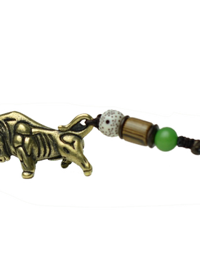 生肖牛黄铜华尔街仿古风小摆件