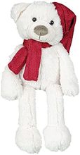 Enesco Kalidou Holiday Teddy Bear with Red Hat and Scarf Plu