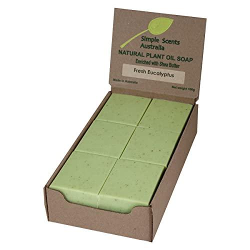 simple scents australia eucalyptus natural soap (12 bars)