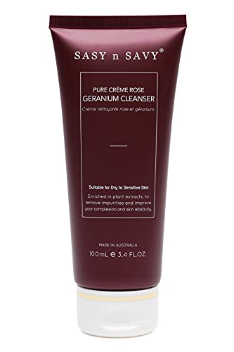 Sasy n Savy Pure Crème Rose Geranium Cleanser Plant-Deriv