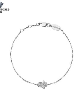 七夕redline/红绳女士2023新款Fatma 0.14克拉圆形钻石金链制手链