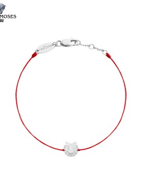 redline/红绳女士2023新款RYU 宴会龙头纹0.05克拉钻石绳制手链