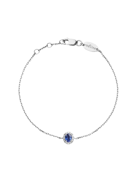 红绳女士钻石蓝宝石金链制手链