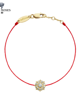 墨犀 redline/红绳2023新款女士Sunny9钻K金手链精美太阳幸运手绳