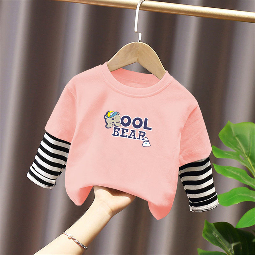 G2070#春秋装宝宝百搭儿童打底衫男童纯棉长袖t恤女童白色圆领T恤