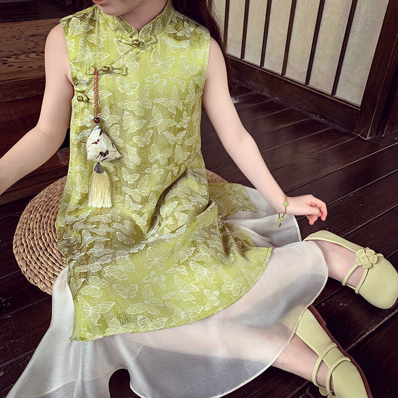 女童新中式改良旗袍夏款古装汉服