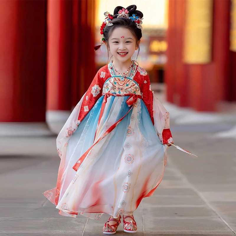 汉服女童连衣裙新中式儿童国风