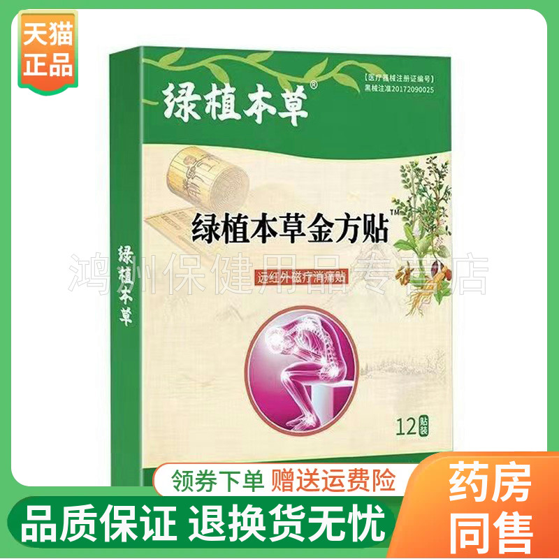 绿植本草12贴/盒成人贴膏