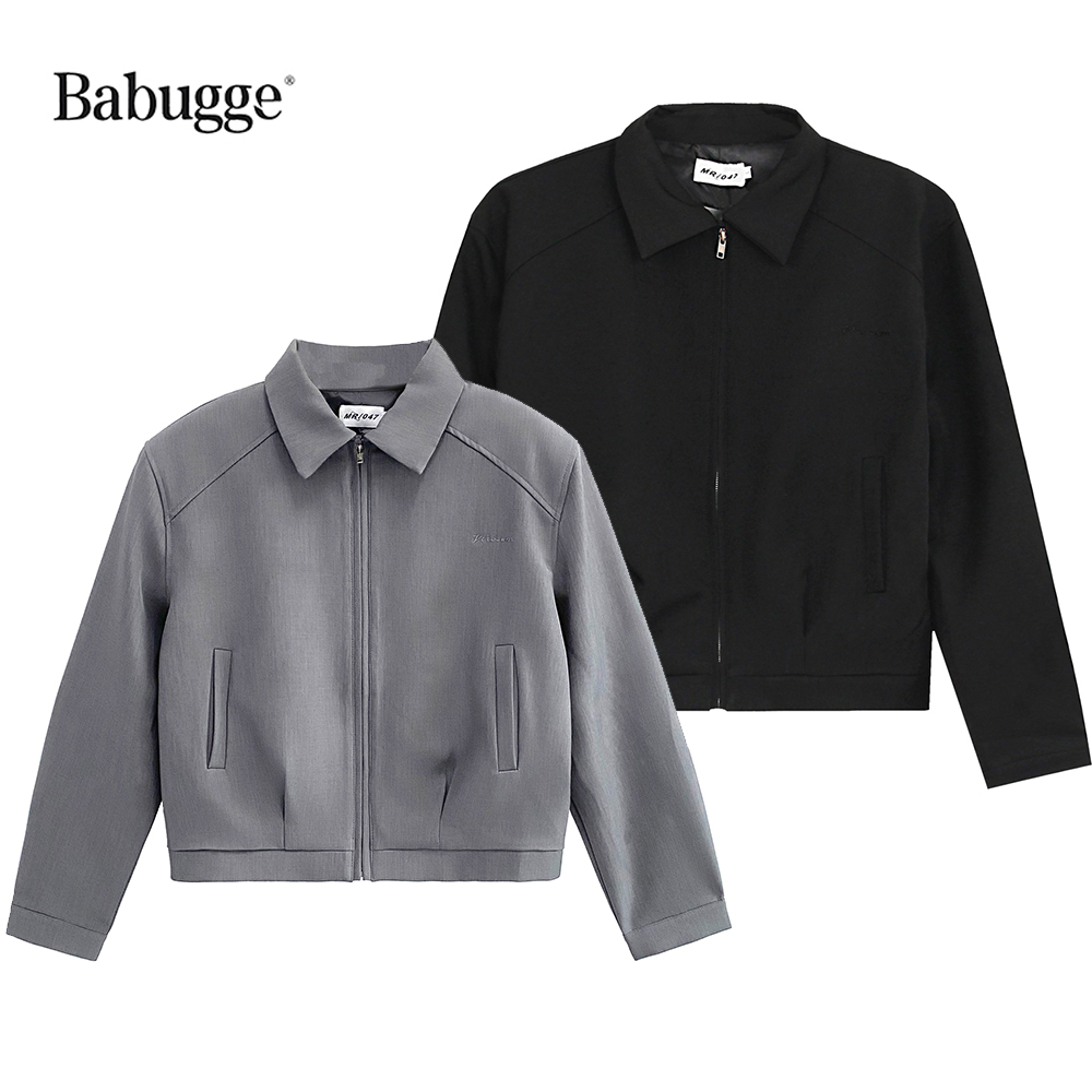 垫肩西装翻领飞行员外套情侣款