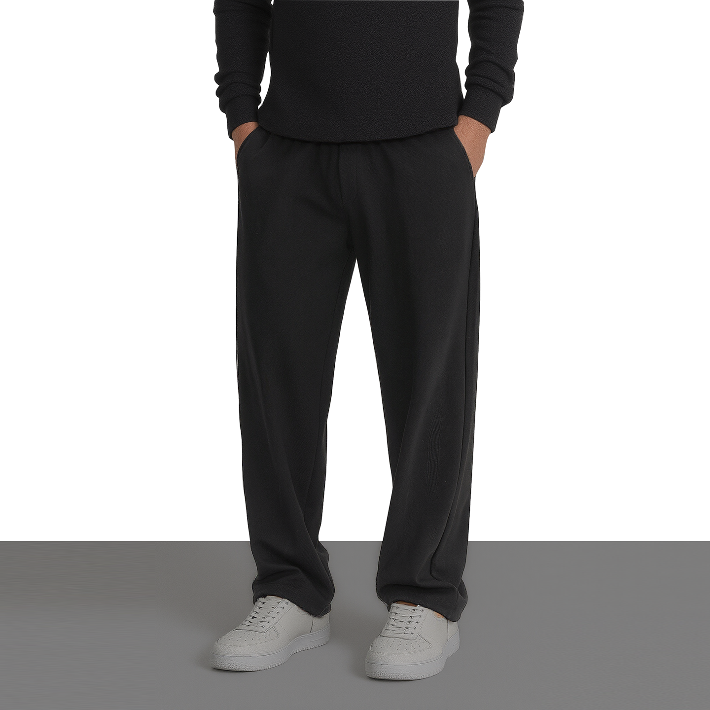 美式复古简约纯色基础款卫裤潮