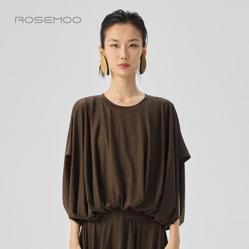 ROSEMOO/容子木26夏【商场同款】悬垂花苞松紧套头上衣RWM2TS320C