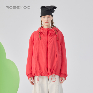 棉服RWM1OP010T 滑爽挺阔连帽短款 容子木ROSEMOO26春 商场同款