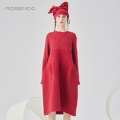 容子木ROSEMOO24年秋季 新款 轻量感高弹纱线连衣裙RCL3LP322C