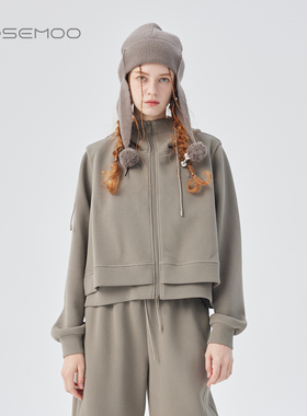 容子木ROSEMOO25冬【商场同款】肌理感错层拼接外套RSS4WC263B