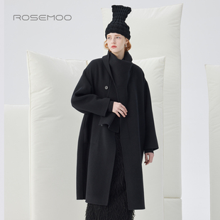 容子木ROSEMOO25冬商场同款 大衣RSS4DW120A 绵羊毛双面呢围裹式