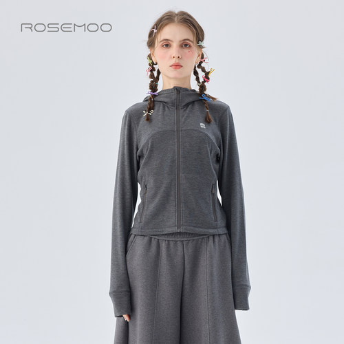 容子木ROSEMOO26春【商场同款】亲肤连帽收腰卫衣上衣RWM1WW218B