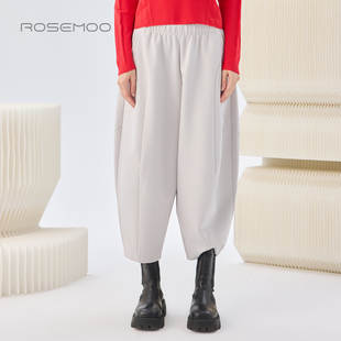 RWM1KC119A 微弹干爽略宽松长裤 容子木ROSEMOO26春 商场同款