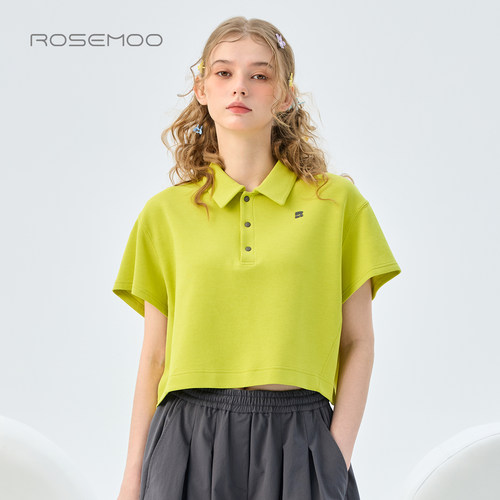 ROSEMOO/容子木26秋【商场同款】微弹POLO领短款上衣RWM3TC220B