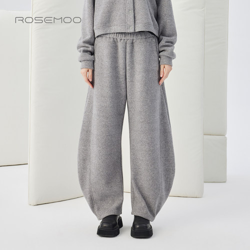 容子木ROSEMOO25冬【商场同款】轻糯亲肤宽松有型长裤RSS4KP133A