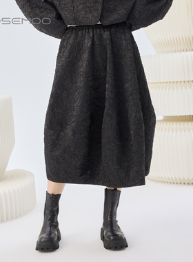 容子木ROSEMOO26春【商场同款】肌理花苞松紧腰半裙RWM1QP111A