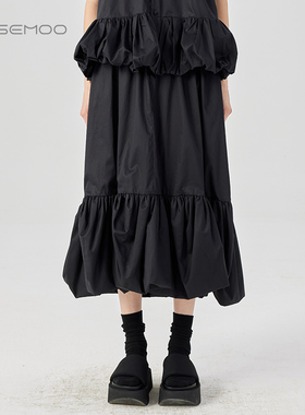 容子木ROSEMOO24年夏季新款微弹花苞半裙RCL2QS412D