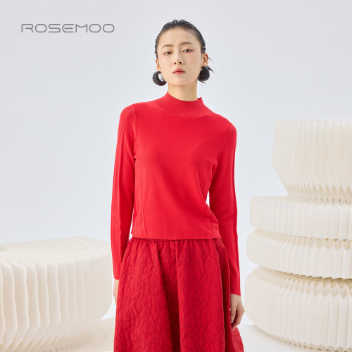 容子木ROSEMOO26春【商场同款】亲肤舒适小高领打底衫RWM1TP135A