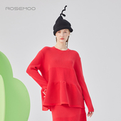 容子木ROSEMOO25春 商场同款 亲肤温暖毛织宽松上衣RSS1TP129A