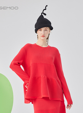 容子木ROSEMOO25春【商场同款】亲肤温暖毛织宽松上衣RSS1TP129A