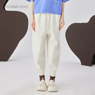 RCL3KC203B 柔软亲肤针织略宽松长裤 容子木ROSEMOO24年秋季 新款