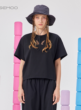 ROSEMOO/容子木25夏【商场同款】后背蝴蝶刺绣套头上衣RSS2TC263B