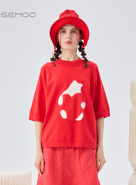 容子木ROSEMOO26春【商场同款】亲肤干爽小熊套头上衣RWM1TP134A