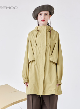 容子木ROSEMOO24年春新款清爽轻薄中长款风衣RCL1FP301C