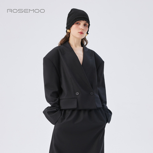 西装 ROSEMOO 含绵羊毛短款 新款 RSS3XW214B 容子木25年秋季