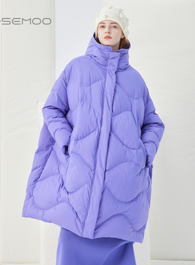 容子木ROSEMOO25冬【商场同款】微皱肌理长款羽绒服RSS4YP310C
