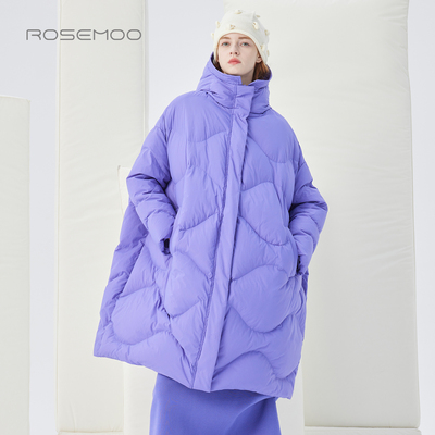 容子木ROSEMOO25冬【商场同款】微皱肌理长款羽绒服RSS4YP310C