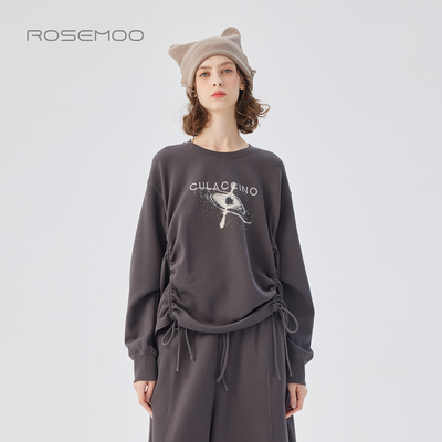 容子木ROSEMOO25秋【商场同款】微弹棉感抽绳运动上衣RSS3TC282B