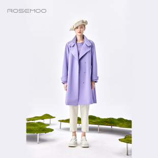 容子木ROSEMOO 棉感针织高领大衣RMT1DC202B 商场同款
