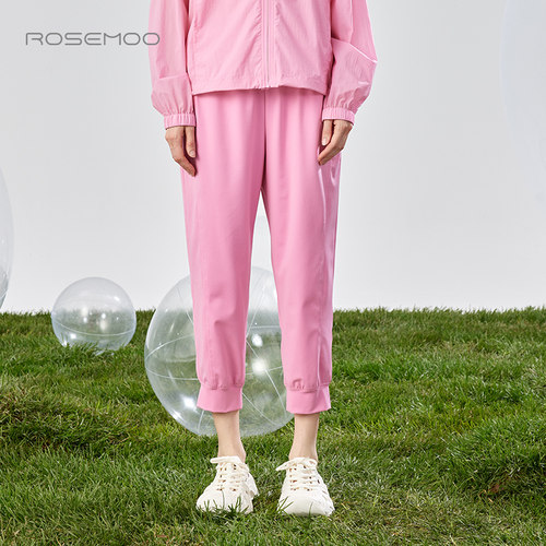 柔软高弹针织收脚口长裤