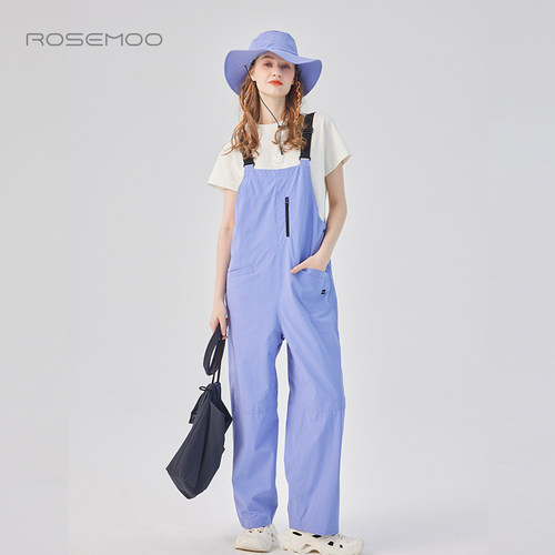 容子木ROSEMOO25春商场同款哑光轻薄微弹宽松背带裤RSS1KP219B