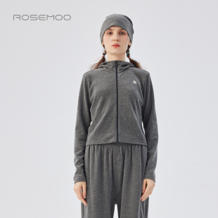 容子木ROSEMOO25年秋季 RSS3NP274B 新款 绒感针织连帽开衫