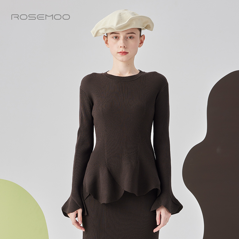 新款下摆插片设计套头衫