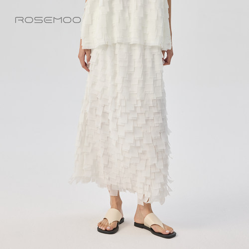 容子木ROSEMOO26夏【商场同款】垂顺多片松紧腰半裙RWM2QP131A