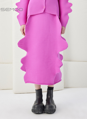 容子木ROSEMOO25冬商场同款挺阔干爽造型松紧腰半裙RSS4QP142A