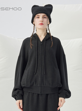 容子木ROSEMOO25冬【商场同款】微弹舒适拉链连帽外套RSS4WP119A