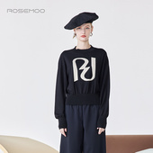 容子木ROSEMOO24年春新款 细腻舒爽纱线套头衫 RCL1TP437D