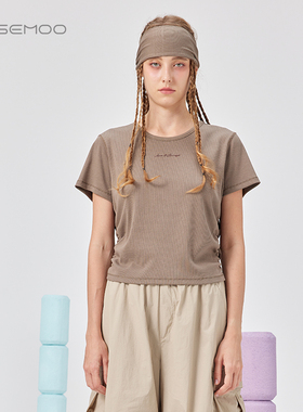 ROSEMOO/容子木25夏【商场同款】棉感微弹前胸字母上衣RSS2TC433D