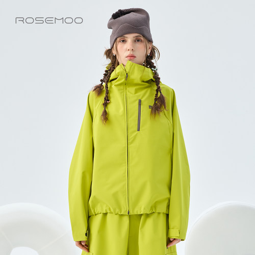 容子木ROSEMOO26秋【商场同款】质感挺阔连帽显瘦外套RWM3WP438D