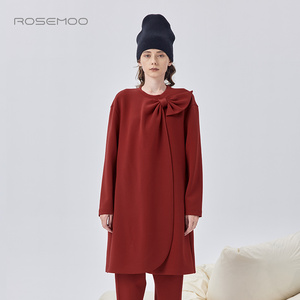 容子木ROSEMOO【商场同款】柔软微弹蝴蝶结连衣裙RMT4LC308C