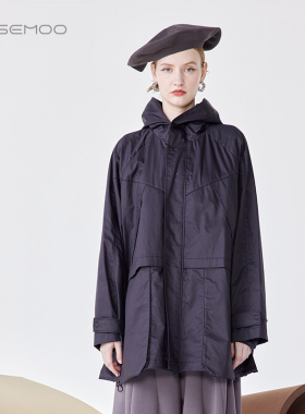 容子木ROSEMOO24年春新款棉感挺阔中长款风衣RCL1FC255B